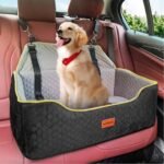Memory Foam Dog Booster Car Seat for Medium/Large Dogs,Elevated Pet Car Seat Under 60 LBS,Detachable Washable,Anti-Slip Dog Booster Seat for Car Back Seat,Travel Dog Car Bed,Dog Travel Accessories - Image 2