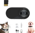 Newly Update Cat Camera with 16GB SD Card, HD 1080P Sport Action Camera Cat Collar Camera Pet Supplies Video Records Camera for Cats Dogs Birthday Gift, Black(Collar Not Included) - Image 2
