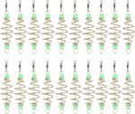 PATIKIL Luminous Spring Fishing Feeder, 20 Pcs Fishing Bait Cage Feeder Bait Holder Coarse Lure Feeder Carp Fishing Equipment - Image 2