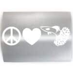 PEACE LOVE GUPPY - PICK COLOR & SIZE - Fish Aquarium Guppies Keeper Breeder Vinyl Decal Sticker A - Image 2