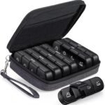 PULIV Weekly Pill Organizer 4 Times a Day with a Business Stylish Bag, Portable Pill Box 7 Day with 28 Compartments for Men, Removable Pill Sorters to Store Vitamin, Medication, Fish Oil, Supplements - Image 2