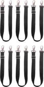 Pack of 6 Adjustable Length Elastic Leg Straps for Horse Blankets,Horse Blanket Sheet Replacement Elastic Leg Strap (6, Black) - Image 2