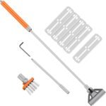 Pawfly Aquarium Algae Scraper Cleaner Fish Tank Brush with 5 Stainless Steel Blades, 26 Inch Aquarium Glass Scraper Aquarium Cleaning Tool - Image 2