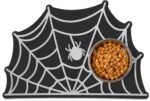 Pet Mats for Food and Water Dog Cat Food Mats Pet Feeding Mat Anti-Slip No Stains Quick Dry Floors Waterproof Placemat for Pet Food Water Bowl Mat Pet Accessories - 23.6"x15.7" Spider Web - Image 2