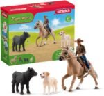 Schleich Farm World Rodeo Calf Adventure Playset - Cowboy Rodeo Rider Figurine with Horse, Cow, and Dog, Realistic Western Rodeo Farm Toys and Accessories, 6-Piece Kids Toy for Boys and Girls - Image 2