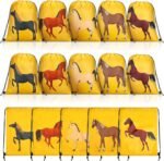 Silkfly 20 Pcs Horse Drawstring Bag Horse Party Favor Bags Horse Party Gift Bags Treat Bag Horse Birthday Favor Bags for Adults Birthday Horse Racing Cowboy Party Baby Shower Goodie Bag Supplies - Image 2