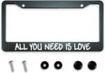 Smooffly Personalized License Plate Frame Stainless Steel All You Need is Love License Plate Accessory Decorative 2 Holes and Screws Fits US Standard Size: 12.2 x 6.3 in - Image 2