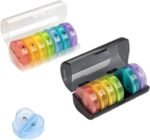 Sukuos Weekly Pill Organizer 7 Day 2 Times a Day, Large Daily Medicine Pill Box for Vitamin/Fish Oil/Supplements, Pill Cases Holder for Travel, Black&Clear (2Pack) - Image 2