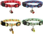 SuperBuddy Cat Collars Breakaway with Bell - 4 Pack Cat Safety Collars for Boys & Girls - Safety Buckle Kitten Collar for Pet Supplies,Stuff,Accessories - Image 2