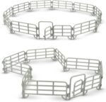 TOYMANY 20PCS Corral Fencing Panel Accessories Playset Includes 2 Gates Fences, Plastic Fence Toys for Barn Paddock Horse Stable or Farm Animals Horses Figurines, Educational Gift for Kids Toddler - Image 2