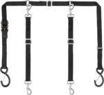 Truck Bed Dog Tether for Two Dogs,Ratchet Tightening Adjustable Double Safety Truck Bed Dog Leash System for Pickup, SUV, Cars & Trucks - Image 2