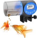 USB Charging Automatic Fish Feeder, Auto Fish Food Feeder Timer Dispenser for Aquarium or Small Fish Turtle Tank, Auto Feeding on Vacation or Holidays,Black - Image 2