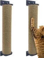 VCEPJH 2 Pcs Cat Scratching Post for Crate Cage Mounted Cat Scratcher Natural Sisal Scratch for Scratching and Climbing Furniture 15x2.7inches (Yellow) - Image 2