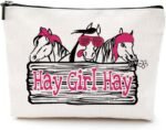 VICBOU Funny Western Horse Makeup Bag Horse Gifts for Girls Western Accessories for Women Horse Lovers Humor Friendship Christmas Birthday Gifts for Mom Best Friend Sister Bestie Cosmetic Bag - Image 2