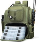 Waterproof Fishing Bag with Rod Holder A Movable Partition and An Insulated Liner It Is also A Large Lightweight Hiking Backpack - Image 2