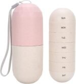 Weekly (7-Day) Organizer, 1 Pack Small Case, Travel Mini Box Dispenser for Pocket Purse, Portable Box Container to Hold Medicine, Vitamins and Fish Oils - Image 2