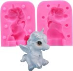 WonDerfulC Unicorn Silicone Mold 3D Horse Fondant Clay Ice Cube Mould DIY Baking Tool Cake Decoration Molds - Image 2