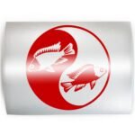YIN YANG CICHLID Fish - PICK COLOR & SIZE - Aquarium Cichlids Keeper Breeder Vinyl Decal Sticker D - Image 2