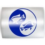YIN YANG CICHLID Fish - PICK COLOR & SIZE - Aquarium Cichlids Keeper Breeder Vinyl Decal Sticker E - Image 2