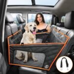 petizer Dog Car Seat for Medium/Large Dogs, Hard Bottom Back Seat Extender for Dogs, Waterproof Dog Car Seat Cover for Back Seat, Dog Hammock for Car with Dog Seat Belt, Pet Car Seat for Car SUV Truck - Image 2