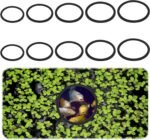 10 Pcs Aquarium Floating Plant Rings EVA Fish Feeding Ring Black Aquarium Feeding Ring for Intercepts Floating Plants and Feeding (Size 22cm/18cm/14.5cm/12cm/9 cm) - Image 2