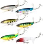 10pcs Topwater Fishing Lures Kit Floating Lures with Rotating Propeller Tail for Splashing Action Bass and Trout Fishing Lures for Freshwater and Saltwater - Image 2
