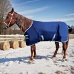 1200D Horse Blanket | Horse Turnout Blanket | Winter Horse Blanket for Real Horses (Navy Blue, 78'') - Image 2