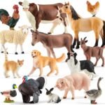 15 Pcs Farm Animal Toy for Toddler Kid, Plastic Toy Farm Animal Figure Set Playset Including Cow Horse Goat Sheep Pig Donkey Goose Duck Turkey Chicken Dog Cat Rabbit for Kid Age 3-5 5-7 - Image 2