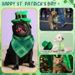 Pickmesh 150 Pcs Valentine's Plaid Dog Bandanas Bulk Spring St. Patrick's Day Easter Dog Bandana Adjustable Pet Scarf Holiday Grooming Supplies for Small to Large Cat Dog(Irish Luck, Green) - Image 3