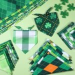 Pickmesh 150 Pcs Valentine's Plaid Dog Bandanas Bulk Spring St. Patrick's Day Easter Dog Bandana Adjustable Pet Scarf Holiday Grooming Supplies for Small to Large Cat Dog(Irish Luck, Green) - Image 6