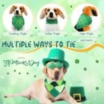 Pickmesh 150 Pcs Valentine's Plaid Dog Bandanas Bulk Spring St. Patrick's Day Easter Dog Bandana Adjustable Pet Scarf Holiday Grooming Supplies for Small to Large Cat Dog(Irish Luck, Green) - Image 7