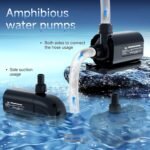 AQQA Aquarium Water Pump,Controllable Return Pump with LCD Display,Constant Flow Mode+Wave Making Mode+Feeding Mode,Submersible and inline Sump pump Pond Pump for Freshwater Saltwater (100W) - Image 3