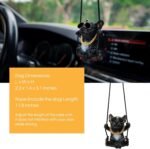 Floruit French Bulldog Car Mirror Hanging Accessories Cute Swinging Dog Rear View Mirror Accessories for Men & Women (Black) - Image 6