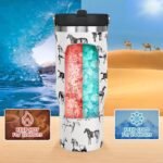 30 oz Horse Tumbler With Handle and Straw, 30oz Horse Flip Straw Tumbler Insulated Coffee Travel Mugs Cup Water Bottle Horse Gifts for Horse Lovers Women Girls - Image 5