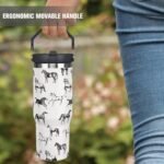 30 oz Horse Tumbler With Handle and Straw, 30oz Horse Flip Straw Tumbler Insulated Coffee Travel Mugs Cup Water Bottle Horse Gifts for Horse Lovers Women Girls - Image 8