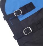 1200D Horse Blanket Waterproof Breathable Turnout (no Filling) Standard Neck Horse Sheet Blue Black 78IN - Image 3