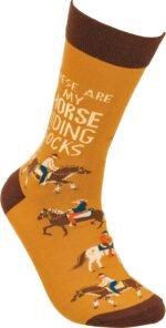 Primitives by Kathy These are My Horse Riding Socks Colorful Socks - Image 3