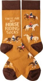 Primitives by Kathy These are My Horse Riding Socks Colorful Socks - Image 4