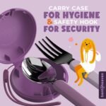 Bentoheaven Kids Travel Utensils with Case, Food-Grade Stainless Steel & BPA-Free Plastic, Travel Kid Cutlery Set, Dishwasher Safe Fork, Spoon & Case, Reusable Flatware, Silverware for Kids (Horse) - Image 4