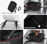ROODO Dog Car Seat Cat Car Seat Height-Adjustable Car Passenger Seat Dog Booster Seat Collapsible Metal Frame Construction Perfect for Small Pets up to 20lbs (Gray) - Image 9