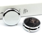 Pill Box Black Lab Dog Round Pill Case for Purse 3 Compartment Medicine Pill Organizer Portable Travel Pillbox Metal Small Pill Container Holder to Hold Vitamins Fish Oil Supplements - Image 7