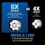Braided Fishing Line, 8 Strands, Abrasion Resistant, No Stretch, Colored for Visibility, Saltwater/Freshwater - Image 3