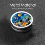 Underwater Fish Pill Box 3 Compartment, Small Pill Box for Purse & Pocket, Metal Pill Case with Mirror, Travel Daily Pill Organizer, Portable Medicine Vitamin Holder Unique Gift - Image 8