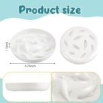 Nitial 2 Pcs Cat Slow Feeder Bowl Cat Fish Pool Design Feeder Cat Dish Fun Interactive Cat Food Bowl Feeder Healthy Eating Diet Cat Bowls for Pet Cats Puppy Dogs Dishwasher Safe(White) - Image 3