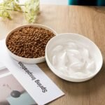 Nitial 2 Pcs Cat Slow Feeder Bowl Cat Fish Pool Design Feeder Cat Dish Fun Interactive Cat Food Bowl Feeder Healthy Eating Diet Cat Bowls for Pet Cats Puppy Dogs Dishwasher Safe(White) - Image 5