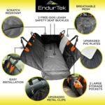 Dog Car Seat Cover for Back Seat | Universal Hard Bottom Back Seat Extender for Car, Truck, SUV | Waterproof Cargo and Truck Bed Protector Hammock with Storage Pockets for Medium & Large Dogs - Image 6