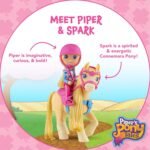 Breyer Piper's Pony Tales Doll and Pony Set, Piper + Spark, 6-Inch Posable Rider and 7-Inch Horse for Creative Play, Toy for Boys & Girls 3+ - Image 4