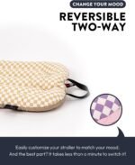 Easy Wash Dog Stroller Mat, Durable Orthopedic Pet Stroller Cushion for Dogs & Cats, Ergonomic Pad for Pet Cart, Ideal Pet Stroller Accessories & Pads for Comfortable Rides (Beige Walnut, L) - Image 5