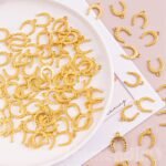 Framendino, 100 Pack Gold Horseshoe Charms Pendants Horseshoe Charm for Bracelet Jewelry Making DIY Crafts - Image 6