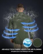 33,000ft Men's Long Sleeve Sun Protection Shirt UPF 50+ UV Quick Dry Cooling Fishing Shirts for Travel Safari Camping Hiking - Image 3